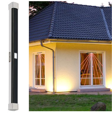 Sensor-barrier Wired dual technology with active/passive infrared reflex to doors windows - WSA REFLEX 